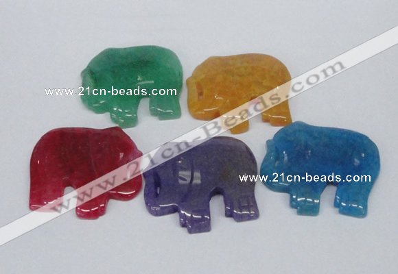 NGP2725 45*55mm elephant agate gemstone pendants wholesale