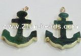 NGP2788 40*50mm anchor agate gemstone pendants wholesale
