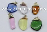 NGP2800 15*30mm - 25*35mm freeform crystal glass pendants wholesale