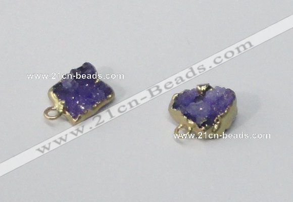 NGP2891 8*10mm - 10*12mm freeform druzy agate pendants