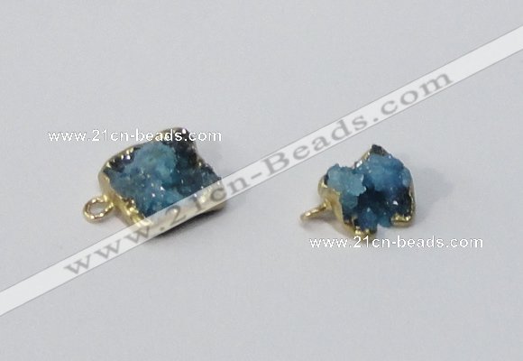 NGP2893 8*10mm - 10*12mm freeform druzy agate pendants