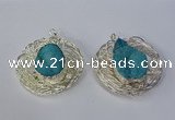 NGP3122 52mm - 55mm freeform druzy agate gemstone pendants