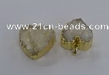 NGP3331 30*30mm - 35*35mm heart druzy agate gemstone pendants