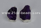 NGP3458 20*30mm - 25*35mm freeform druzy agate pendants wholesale