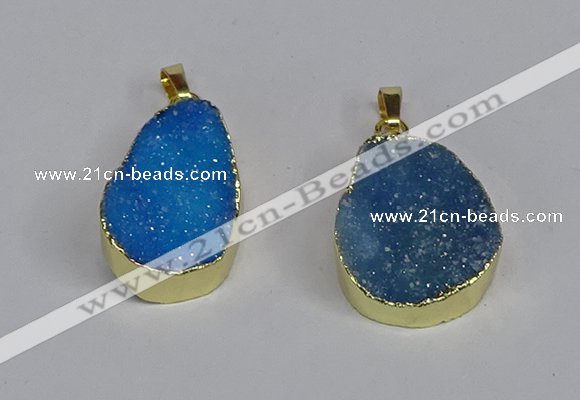 NGP3478 18*25mm - 20*30mm freeform druzy agate gemstone pendants