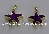 NGP3511 24*25mm starfish fossil coral pendants wholesale