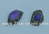 NGP3582 20*30mm - 22*32mm freeform druzy agate pendants
