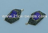 NGP3592 20*30mm - 22*32mm freeform druzy agate pendants