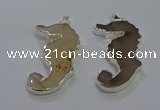 NGP3653 22*58mm - 25*55mm seahorse agate gemstone pendants