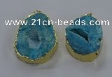NGP3758 30*40mm - 40*50mm freeform druzy agate pendants