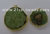 NGP3777 45*50mm - 55*60mm freeform druzy agate pendants