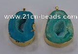 NGP3825 30*40mm - 40*50mm freeform druzy agate pendants