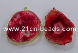 NGP3834 50*65mm - 60*70mm freeform druzy agate pendants