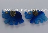 NGP3864 30*45mm - 35*50mm elephant agate pendants wholesale