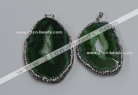 NGP3913 45*60mm - 55*65mm freeform druzy agate pendants wholesale
