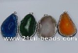 NGP3916 45*60mm - 55*65mm freeform druzy agate pendants wholesale