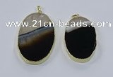 NGP3924 35*55mm - 40*60mm oval druzy agate pendants wholesale