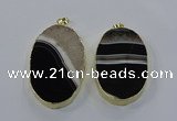 NGP3925 40*65mm - 45*75mm oval druzy agate pendants wholesale