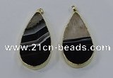 NGP3927 35*65mm - 40*70mm flat teardrop druzy agate pendants