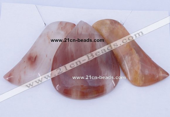 NGP40 Fashion red quartz gemstone pendants set jewelry wholesale