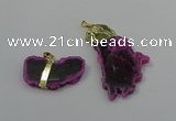 NGP4133 25*35mm - 40*50mm freeform druzy quartz pendants wholesale