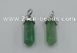 NGP5009 8*30mm sticks green aventurine pendants wholesale