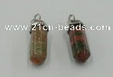 NGP5014 8*30mm sticks unakite gemstone pendants wholesale