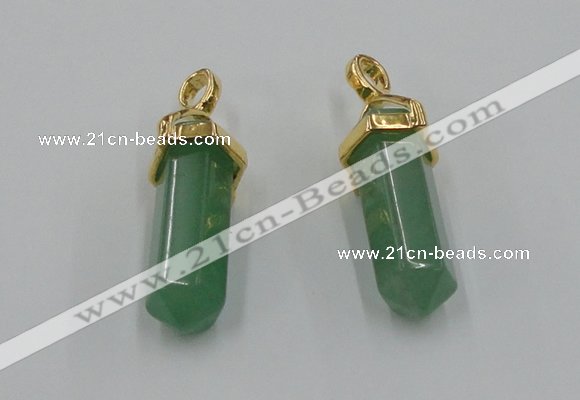 NGP5034 8*30mm sticks green aventurine pendants wholesale