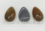 NGP5506 30*50mm flat teardrop agate gemstone pendants