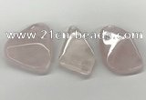 NGP5849 28*45mm - 40*55mm freeform rose quartz slab pendants