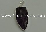 NGP6106 12*35mm - 15*40mm arrowhead amethyst pendants