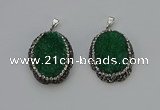 NGP6145 25*35mm freeform durzy quartz pendants wholesale