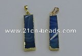 NGP6153 8*35mm - 10*40mm rectangle agate pendants wholesale