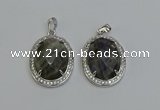 NGP6365 25*30mm oval labradorite pendants wholesale