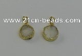 NGP6518 15mm - 16mm coin druzy agate pendants wholesale