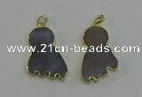 NGP6559 25*38mm - 26*40mm octopus agate gemstone pendants