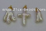 NGP6712 10*25mm - 20*45mm freeform pearl pendants wholesale