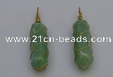 NGP6746 13*40mm sticks aventurine gemstone pendants wholesale