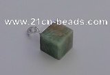 NGP6792 15*22mm cube amazonite gemstone pendants wholesale
