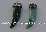 NGP6966 12*40mm - 15*45mm horn agate gemstone pendants