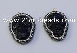 NGP7091 30*40mm skull white jade pendants wholesale