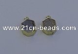 NGP7161 12*15mm plated druzy agate pendants wholesale