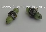 NGP7210 15*40mm sticks green rutilated quartz pendants wholesale