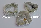 NGP7387 45*50mm - 50*55mm freeform druzy agate pendants