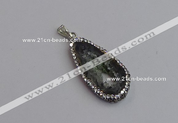 NGP7432 20*25mm - 20*35mm freeform druzy agate pendants