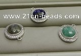 NGP7591 11mm coin mixed gemstone pendants wholesale