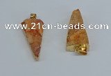NGP8594 13*40mm - 20*35mm triangle druzy agate pendants wholesale