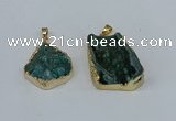 NGP8621 25*30mm - 28*40mm freeform druzy agate pendants wholesale