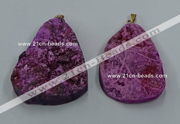 NGP8670 35*55mm - 45*60mm freeform druzy agate pendants wholesale