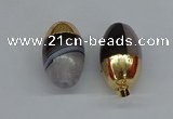 NGP8751 17*30mm rice agate gemstone pendants wholesale